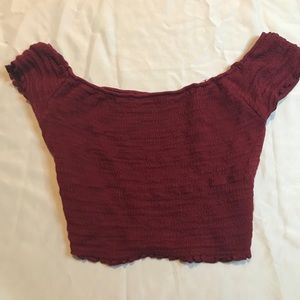 Red crop top
